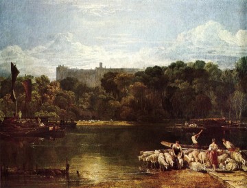 ジョセフ・マロード・ウィリアム・ターナー Painting - テムズ川のロマンチックなターナーから見たウィンザー城